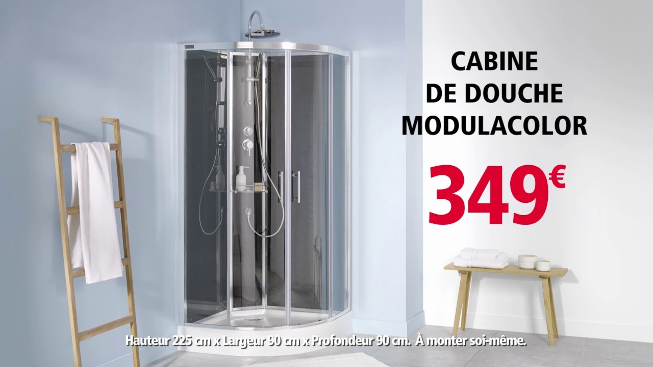 Brico Dépôt - Cabine De Douche Modulacolor 2 concernant Installer Une Cabine De Douche