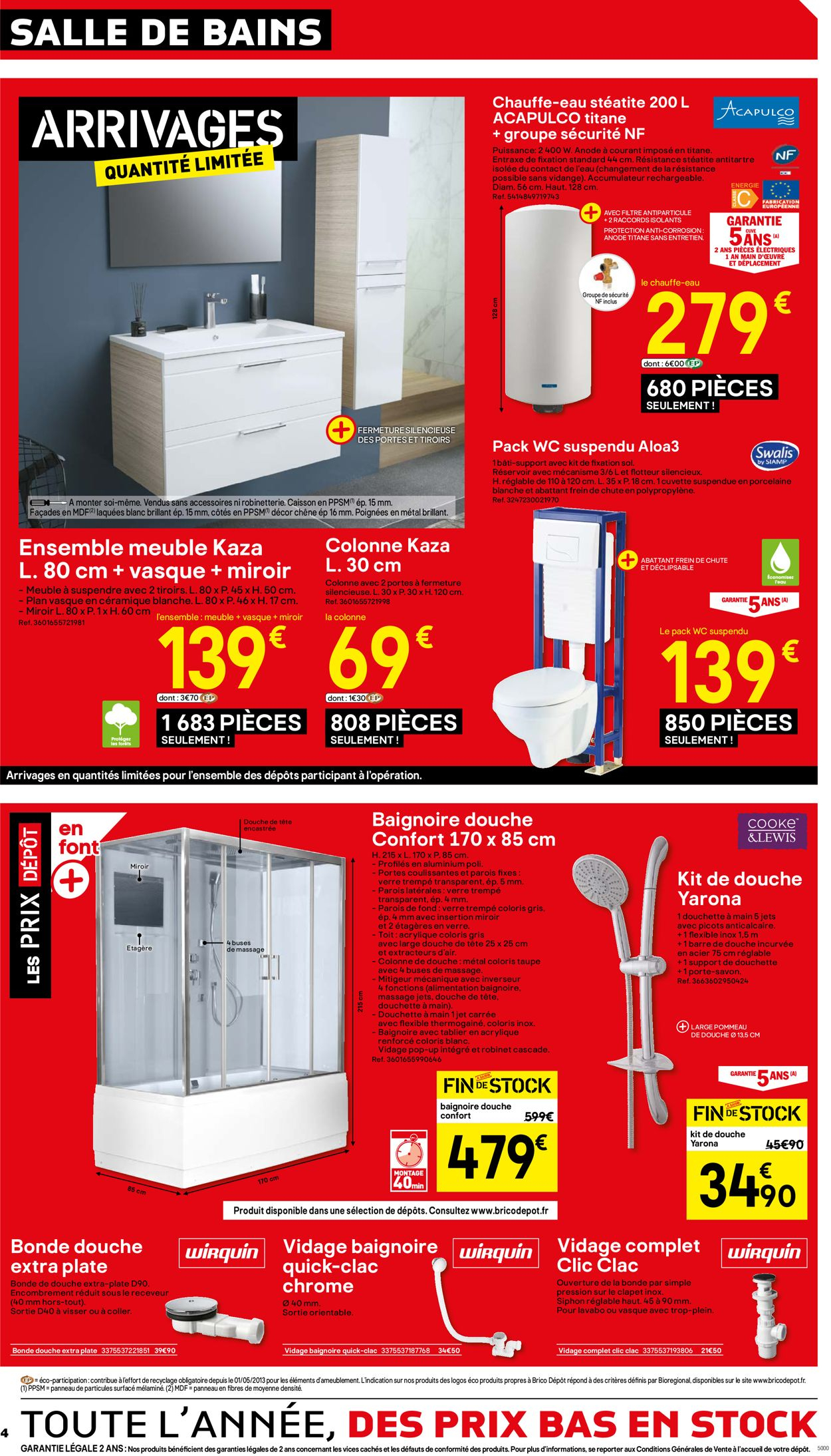 Brico Dépôt Catalogue Actuel 17.01 - 07.02.2020 [4 dedans Colonne Douche Brico Depot
