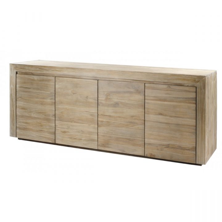 Buffet En Teck Lin 4 Portes Cosmopolitan | Zago Store serapportantà Meuble Zago