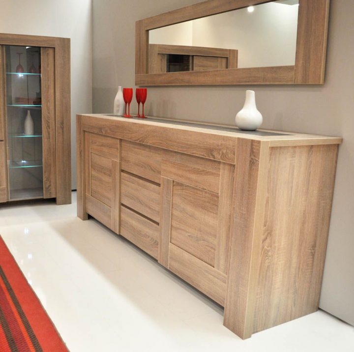 Buffet Moderne Chêne Epinal : Buffets Bois, Buffet Moderne à Meuble Bas Salle À Manger