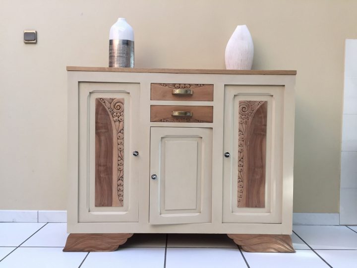 Buffet Vintage Art Deco Sculpte Et Peint : Meubles Et destiné Le Bon Coin 62 Meubles