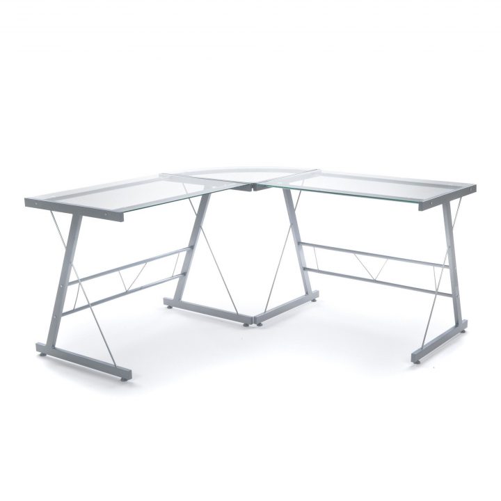 Bureau D'angle En Verre Trempé Transparent – Urban – Alinéa à Meuble D Angle Alinea