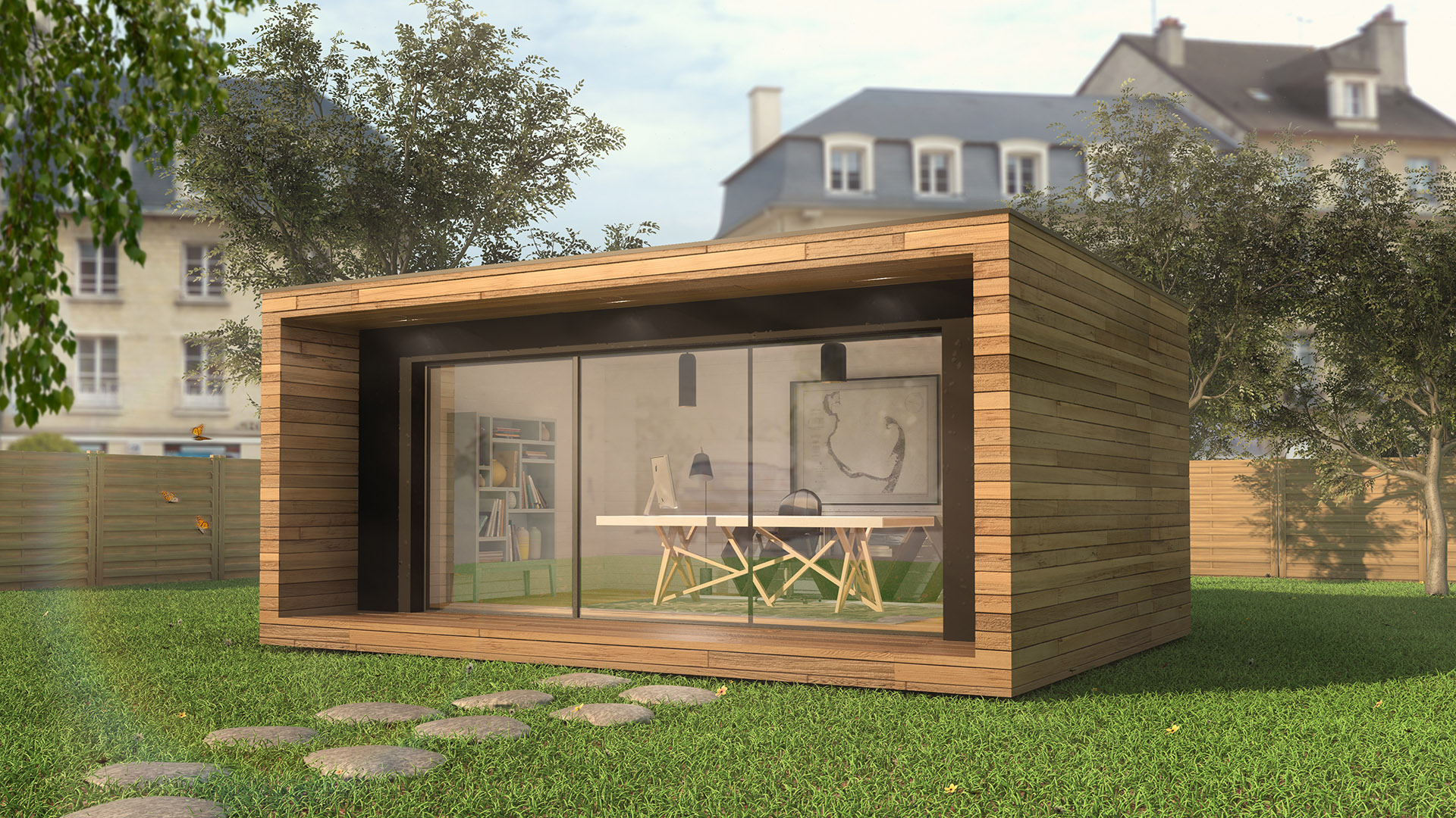 Bureau De Jardin - Bois - Atj Graphics encequiconcerne Abri De Jardin Habitable Design