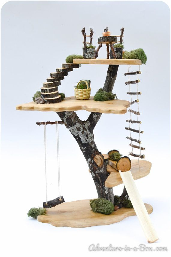 Cabane De Fée : Une Poupée En Bois Naturel Maison Jouet à Maison Jardin Jouet