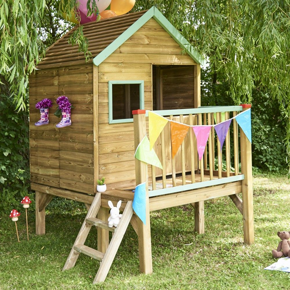 Cabane Enfant Bois Traité Winny Sur Pilotis - Gamm Vert tout Cabane De