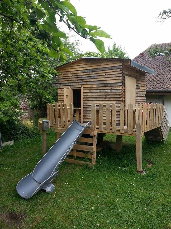 Cabane Enfants En Bois De Palettes – Guide Astuces encequiconcerne Cabanne De Jardin