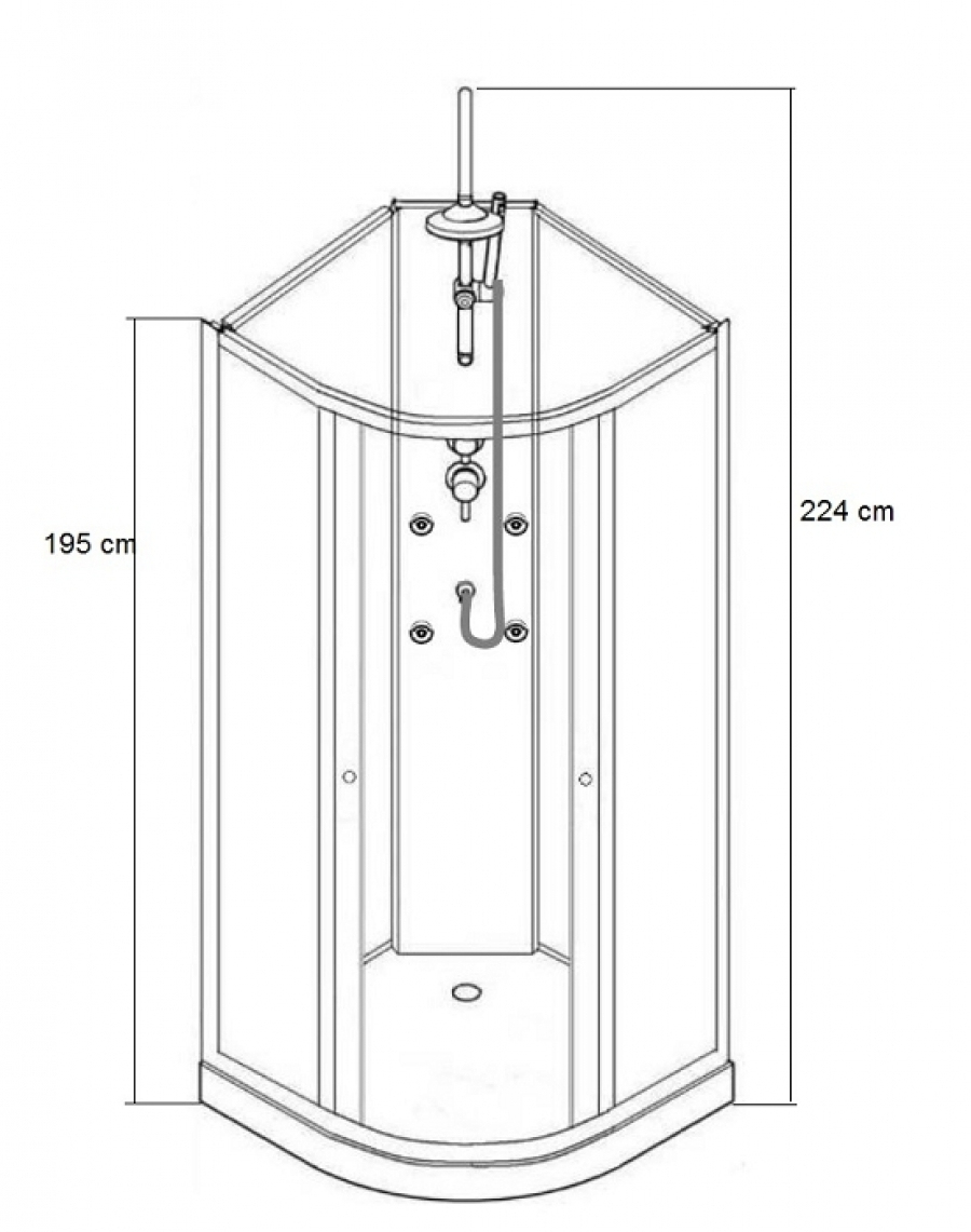 Cabine 1/4 De Rond 85Cm Klinty De Aurlane dedans Cabine De Douche 85X85