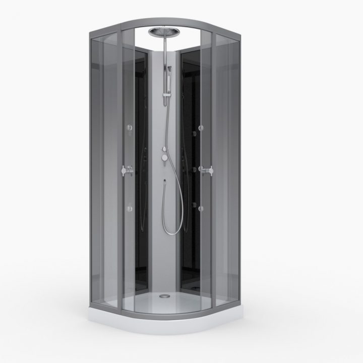 Cabine De Douche 1/4 De Cercle Carbone 85X85 Cm dedans Cabine De Douche Complete