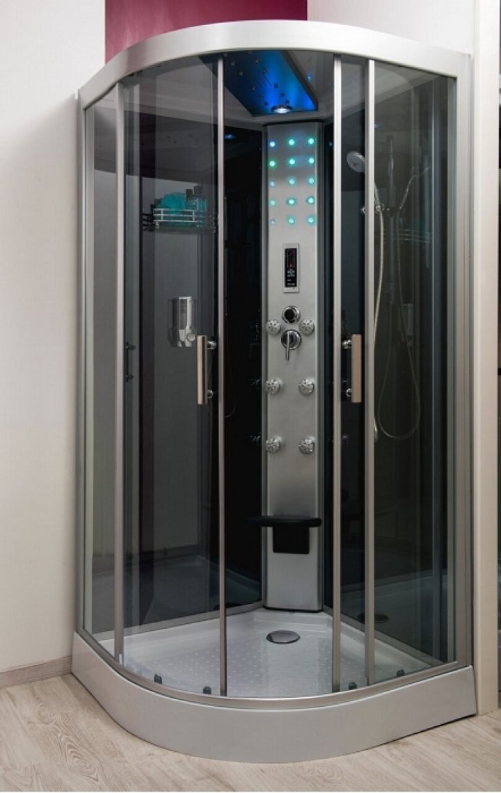 Cabine De Douche 1/4 De Rond Hydro Skadi 100X100 Cm destiné Cabine De Douche 100X100