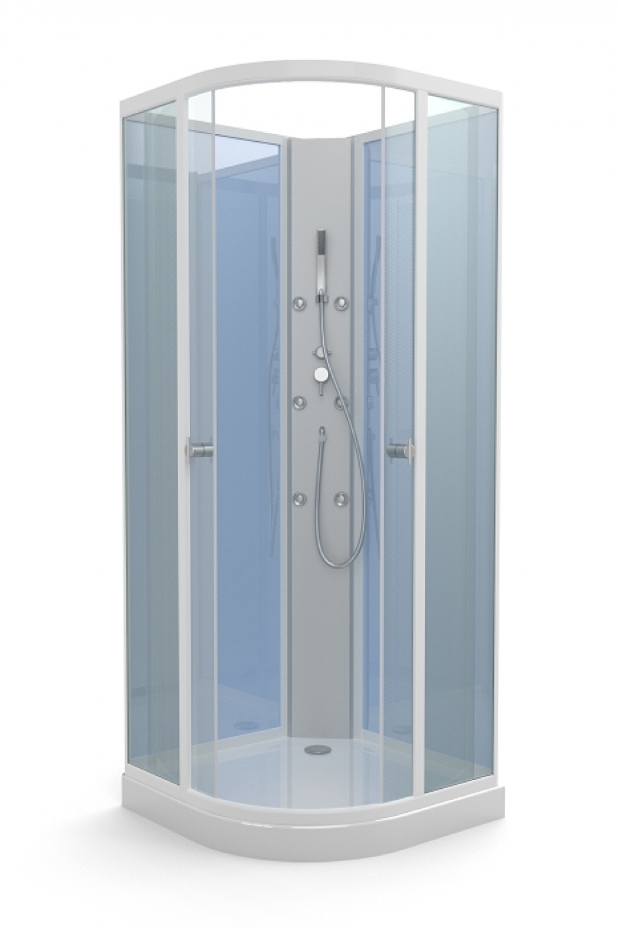 Cabine De Douche 1/4 Rond Blue Yoda 85X85 Aurlane avec Cabine De Douche 85X85