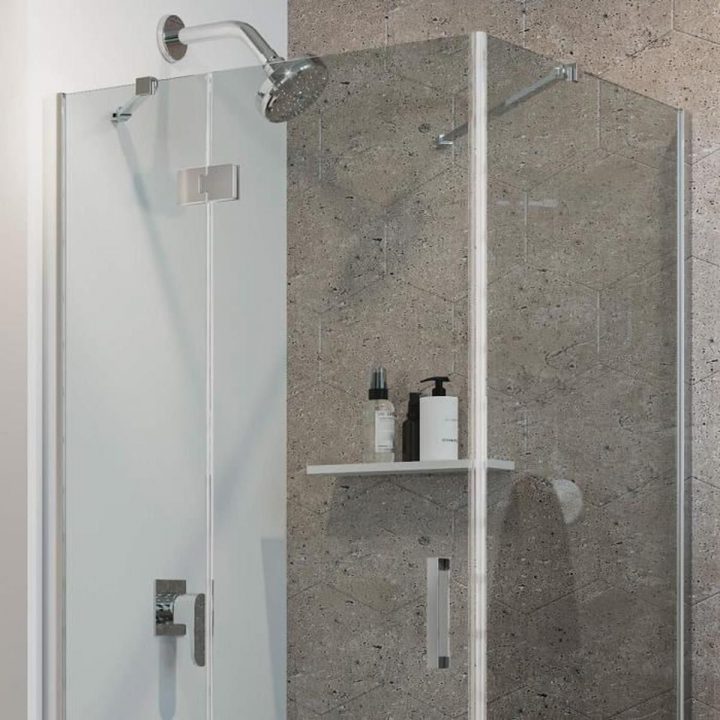 Cabine De Douche 75X70 Cm H198 Transparent Avec Easyclean Mod. Flip Porte +  Fixe pour Cabine De Douche 70X90