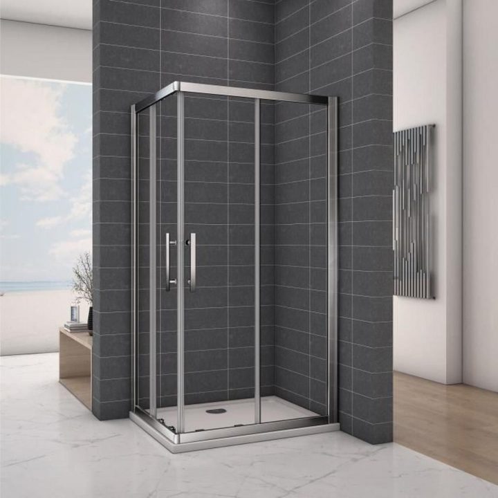 Cabine De Douche 90X70X185Cm En 6Mm Verre Securit avec Cabine De Douche 70X90