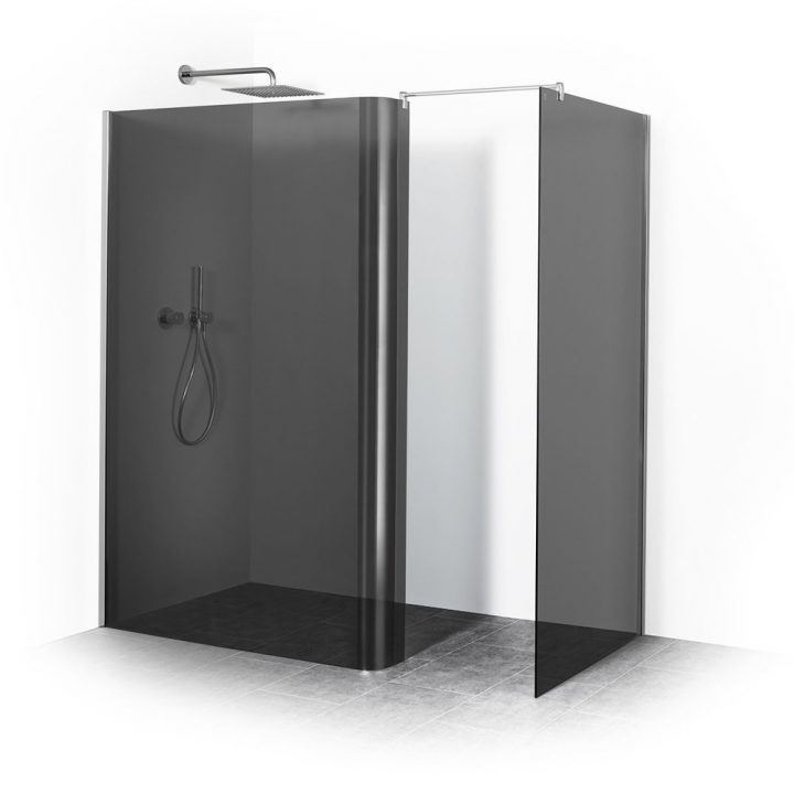 Cabine De Douche À L'italienne – Walk-In Curve – Palme destiné Cabine De Douche À L Italienne