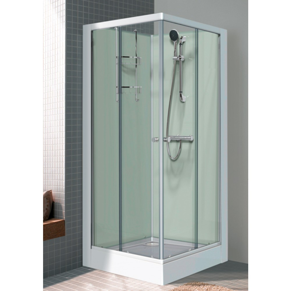 Cabine De Douche Carré 80X80 Cm - Portes Coulissantes avec Cabine De Douche 85X85