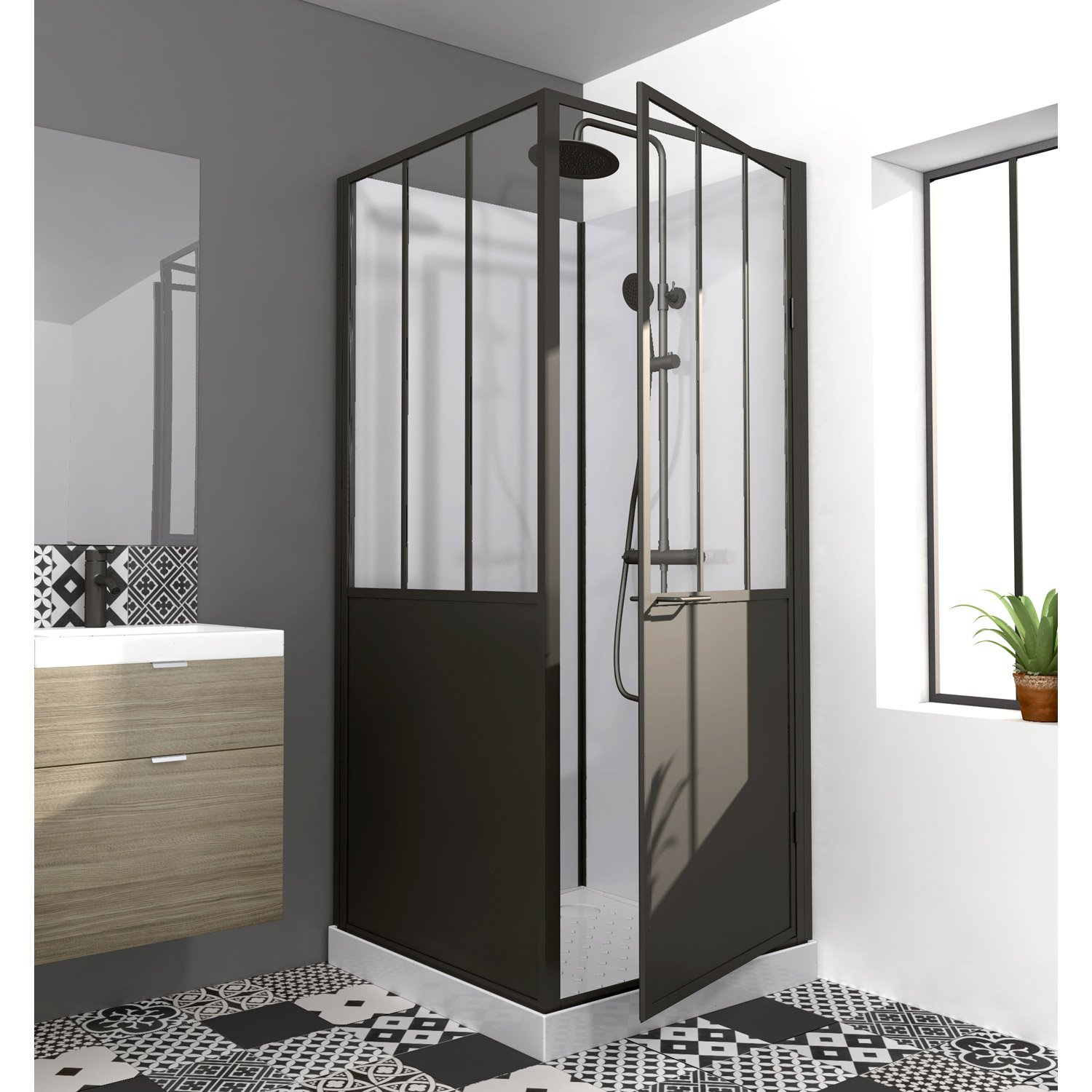 Cabine De Douche Carré Atelier Pas Cher - Cabine De Douche encequiconcerne Pare Douche Leroy Merlin