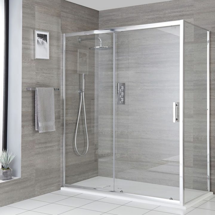 Cabine De Douche D’Angle À Porte Coulissante – Tailles Multiples – Portland encequiconcerne Cabine De Douche À L Italienne