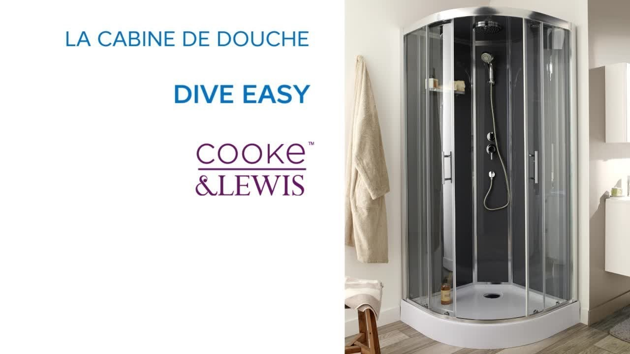 Cabine De Douche Dive Easy Cooke &amp; Lewis - Castorama intérieur Cabine De Douche 85X85