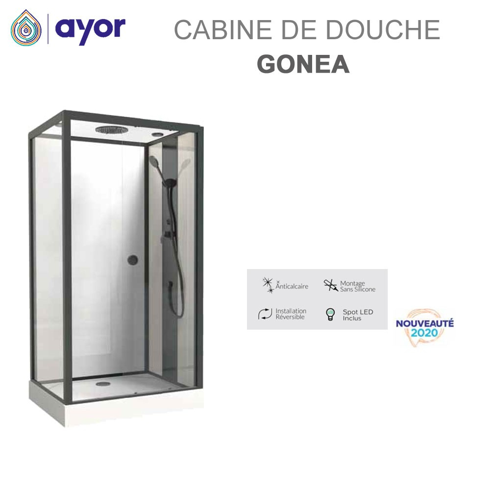 Cabine De Douche Gonea 110X80 Cm - 80X140 Cm destiné Cabine De Douche 110X80