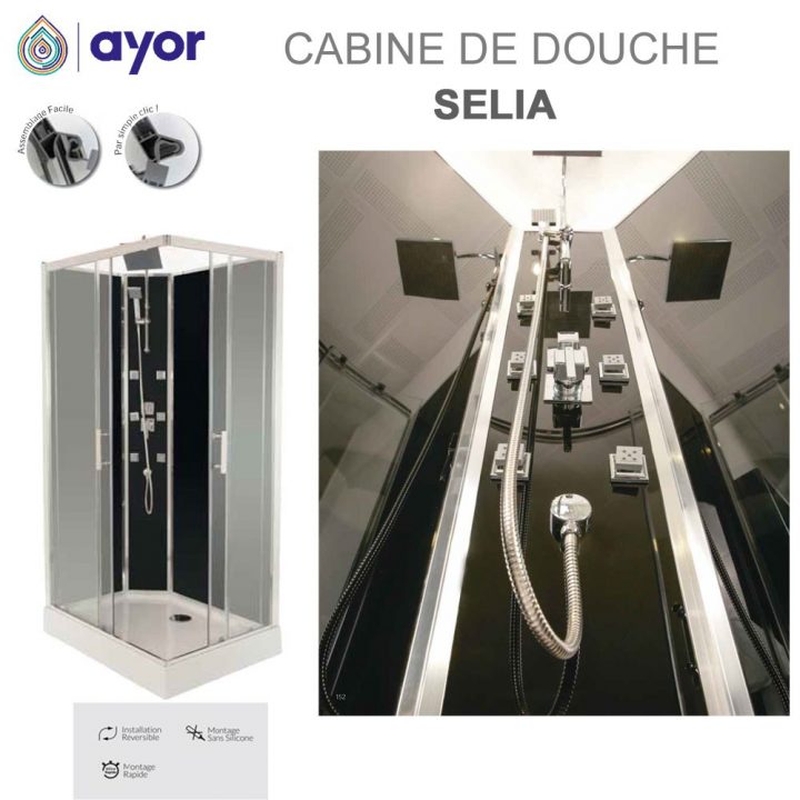 Cabine De Douche Hydro Selia 110X80 Cm encequiconcerne Cabine De Douche 110X80