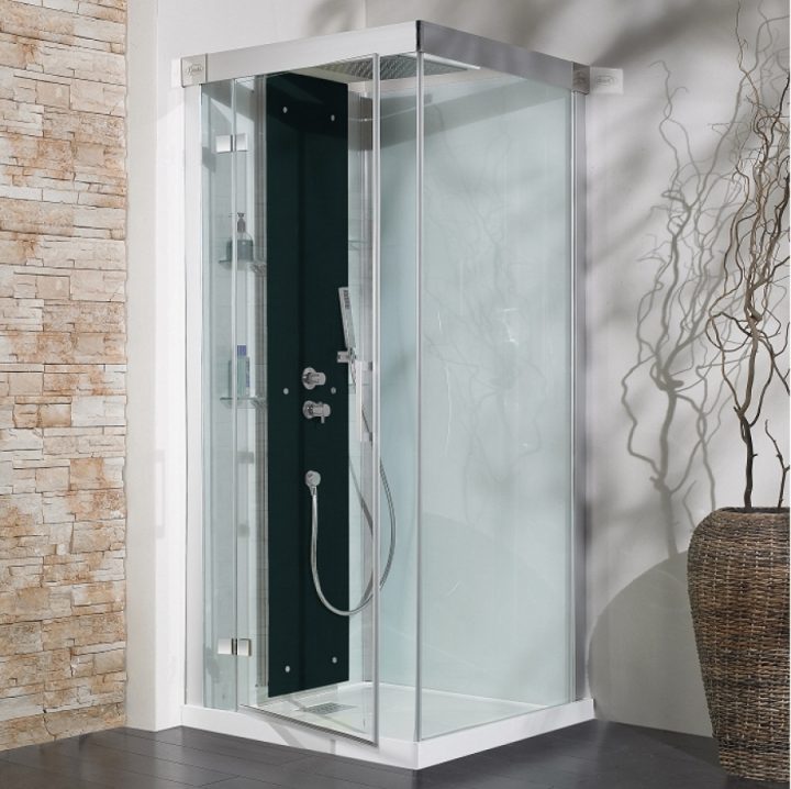 Cabine De Douche Kineform Thermostatique Carré 90 Cm – Perle Noire concernant Cabine De Douche 110X80