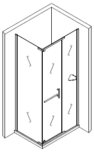 Cabine De Douche "malta-Frost" Sans Receveur De Douche serapportantà Receveur De Douche 100X90