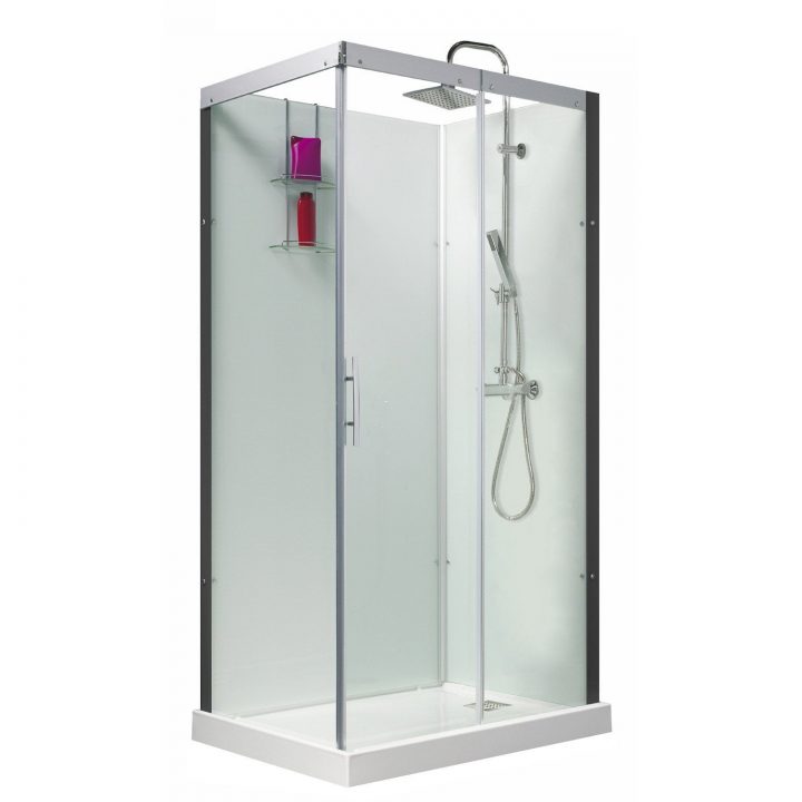 Cabine De Douche Rectangulaire 110X80 Cm, Thalaglass 2 tout Cabine De Douche 110X80