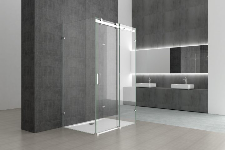 Cabine De Douche Rectangulaire Avec Porte Coulissante 80X120 Sogood  Ravenna17-2U Paroi De Douche Transparent En Forme U concernant Cabine De Douche 80X120