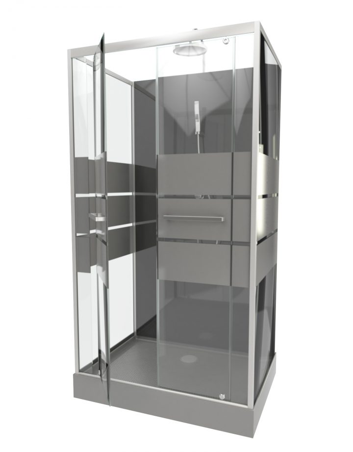 Cabine De Douche Study 110 110 X 80 X 235 Cm Aurlane – Mr.bricolage dedans Cabine De Douche 110X80