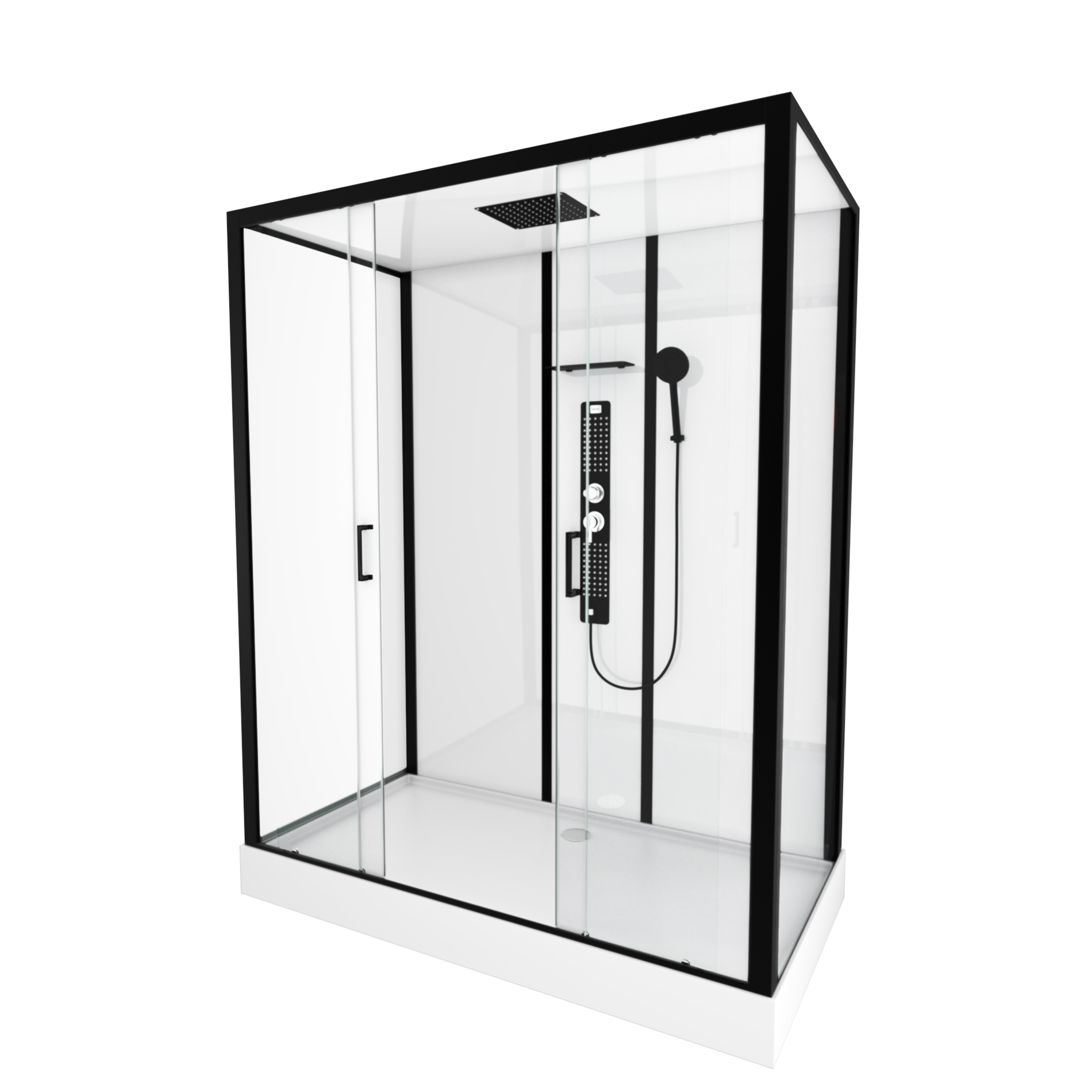 Cabine De Douche Urban Xxl 160 X 85 X 215 Cm Aurlane - Mr.bricolage à Cabine De Douche 85X85