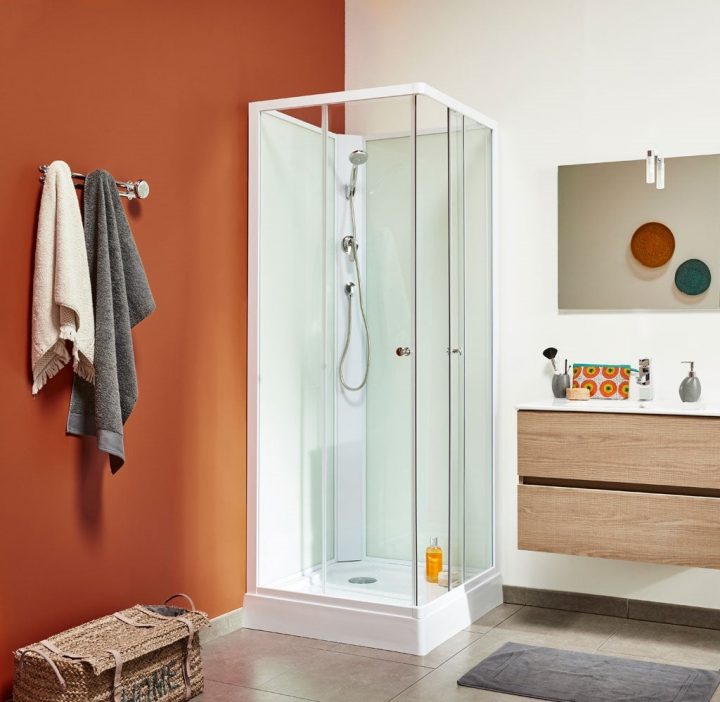 Cabine “Minéa“ 80 X 80 X 207,5 Cm à Colonne De Douche Bricoman