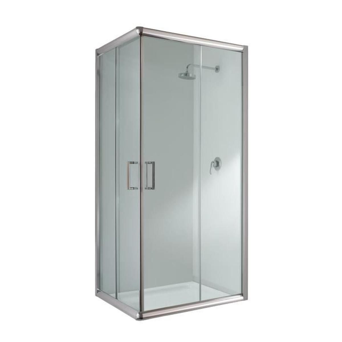 Cabine Paroi Douche 70X100 H198 Transparent 6Mm Mod. Alabama dedans Receveur De Douche 70X100