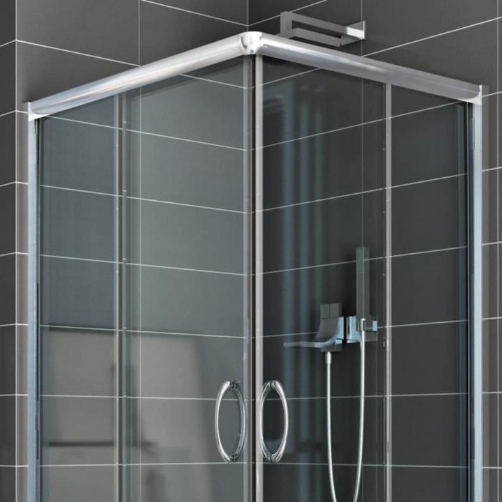 Cabine Paroi Douche 70X120 H185 Transparent 6Mm Mod. Alabama concernant Receveur Douche 70X120