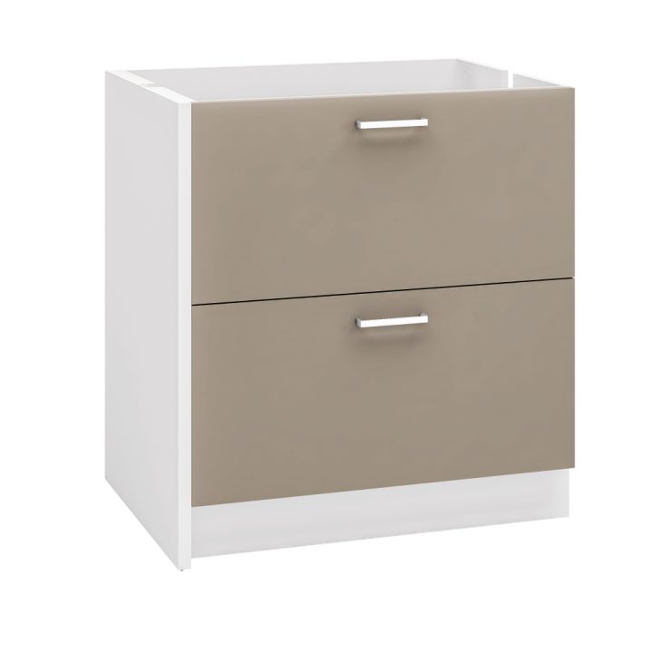 Cad- Und Bim-Objekte – Meuble Bas Deux Tiroirs 80 Cm – Moderna intérieur Meuble Bas A Tiroir