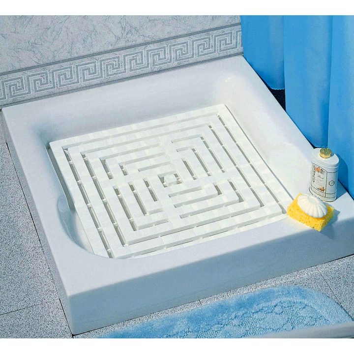 Caillebotis Blanc 57X57Cm concernant Caillebotis Pour Douche