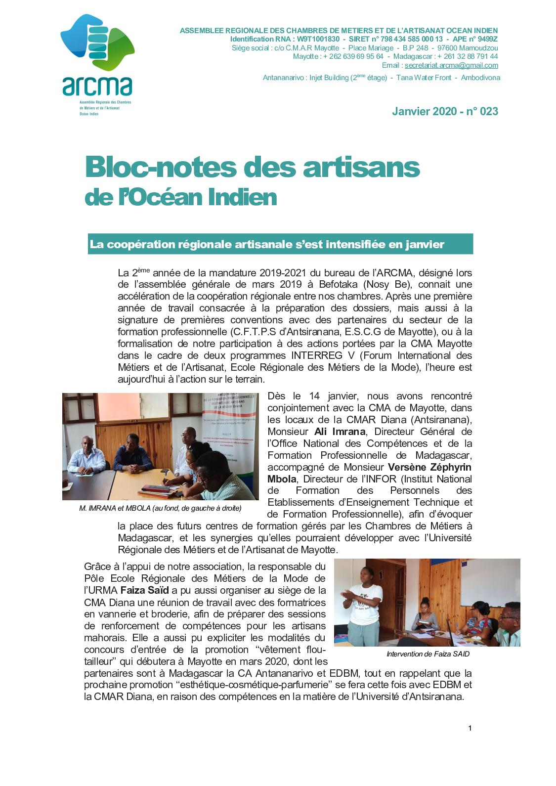 Calaméo - Bloc-Notes Des Artisans De L'océan Indien N° 23 encequiconcerne Chambre Des Metiers 95