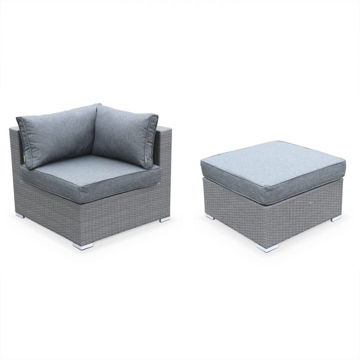 Caligari 5 Seater Outdoor Lounge Set Grey Wicker Grey dedans Alice Garden Caligari