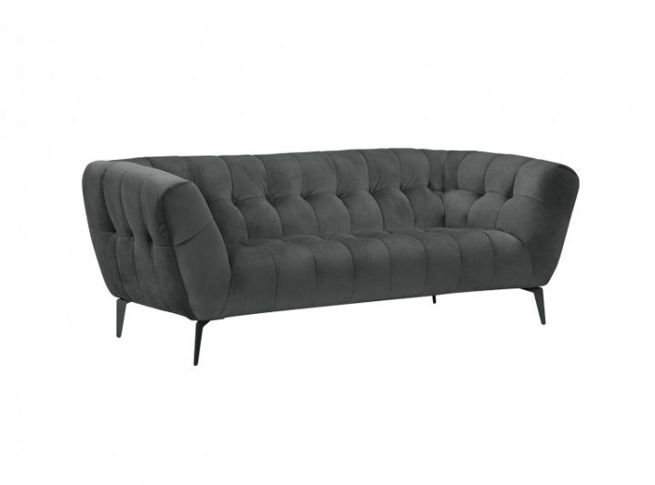 Canapé 2 Places En Velours Matelassé – Neptune à Belhome Canapé