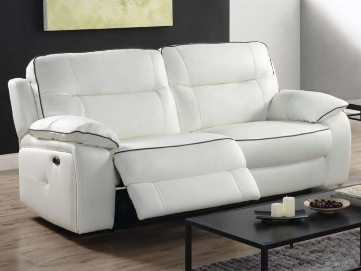 Canapé 3 Places Relax Électrique En Cuir Blanc Catane tout Canapé Cuir Relax Électrique 3 Places Cuir Center Canapé 3 Places Relax Électrique En Cuir Blanc Catane tout Canapé Cuir Relax Électrique 3 Places Cuir Center