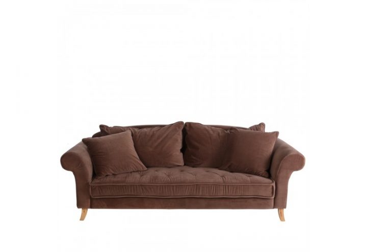 Canapé Chic Et Cosy Capitonné En Tissus Velours Marron By dedans Canape Velour Marron Canapé Chic Et Cosy Capitonné En Tissus Velours Marron By dedans Canape Velour Marron