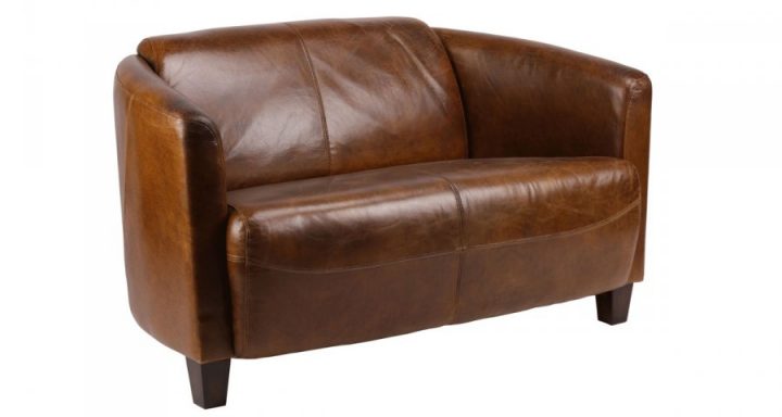 Canapé Club 2 Places En Cuir Pleine Fleur Marron Cigare intérieur Canapé Club Canapé Club 2 Places En Cuir Pleine Fleur Marron Cigare intérieur Canapé Club