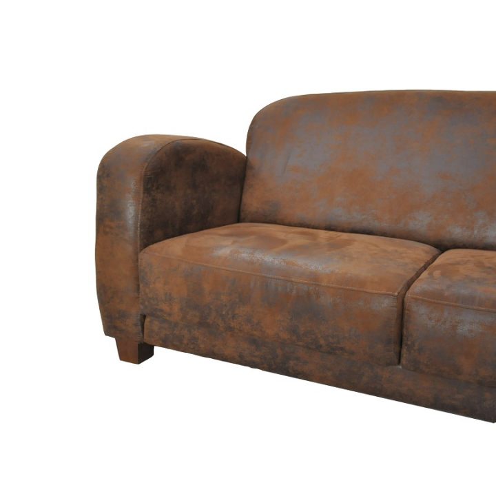 Canapé Club Jazz 3 Places Imitation Cuir Vieilli – Le pour Canapé Club Canapé Club Jazz 3 Places Imitation Cuir Vieilli – Le pour Canapé Club