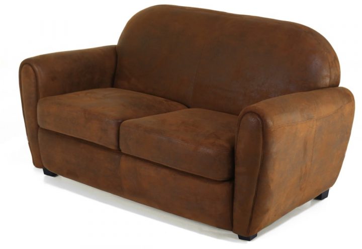 Canapé Club Microfibre Marron 2 Places | Grenier Alpin pour Canapé Club Canapé Club Microfibre Marron 2 Places | Grenier Alpin pour Canapé Club
