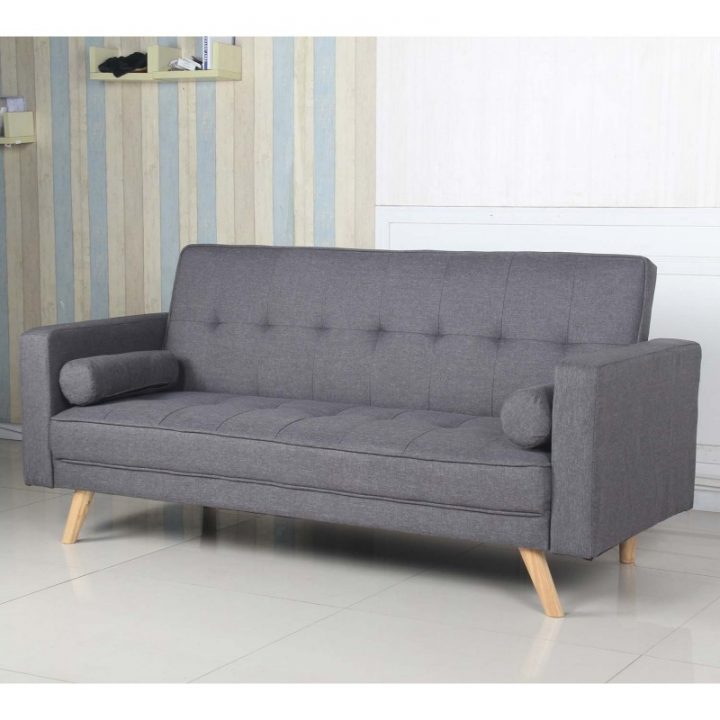 Canapé Convertible 3 Places Scandinave "Navya" Gris Foncé avec Canapé 2 Places Convertible Scandinave Gris Silo Canapé Convertible 3 Places Scandinave "Navya" Gris Foncé avec Canapé 2 Places Convertible Scandinave Gris Silo