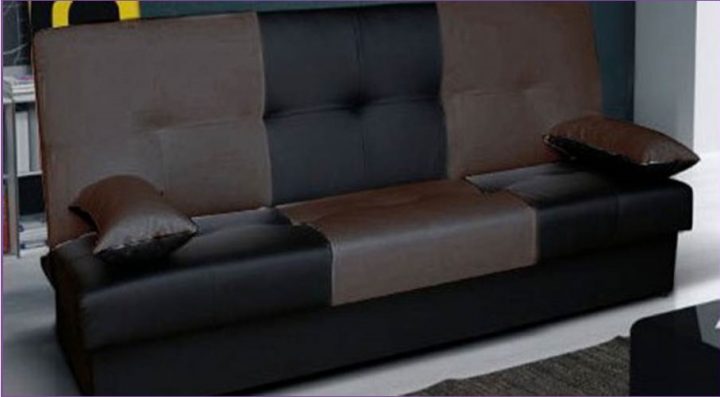 Canapé Convertible Check | Nkl Meuble Wassa Et Deco encequiconcerne Canape Convertible Maron Vieilli