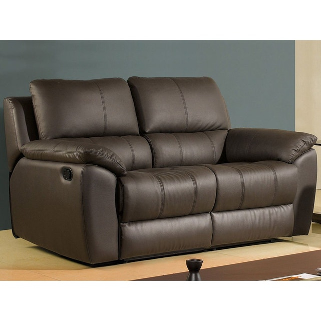 Canapé Cuir 2 Places Giorgina Marron La Maison Du Canape à Canape Convertible Maron Vieilli