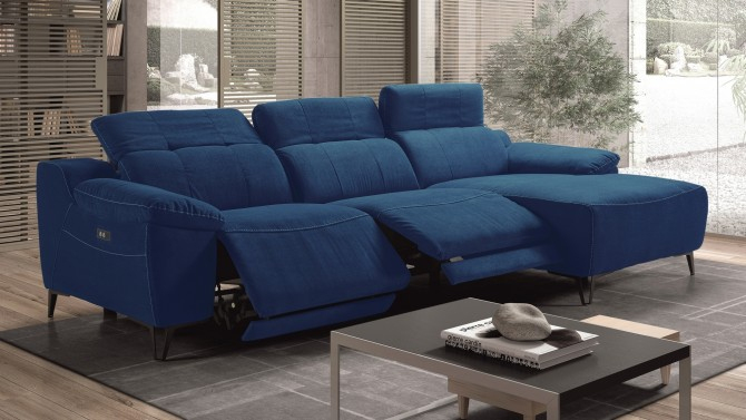 Canapé D'Angle De Relaxation En Tissu Microfibre Faro pour Canape Relax Electrique Ikea
