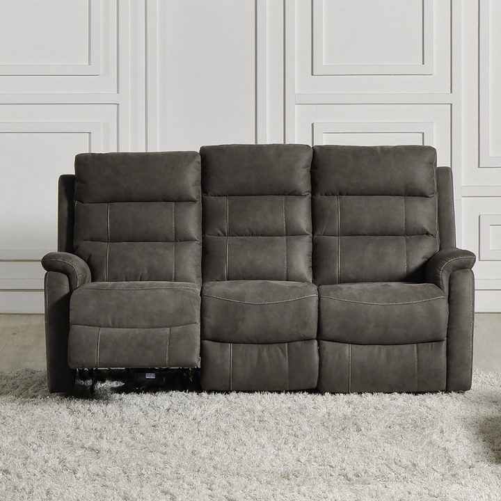 Canapé Gris 3 Places Relax Électrique | Sofamobili encequiconcerne Canapé Relax Électrique Alinea