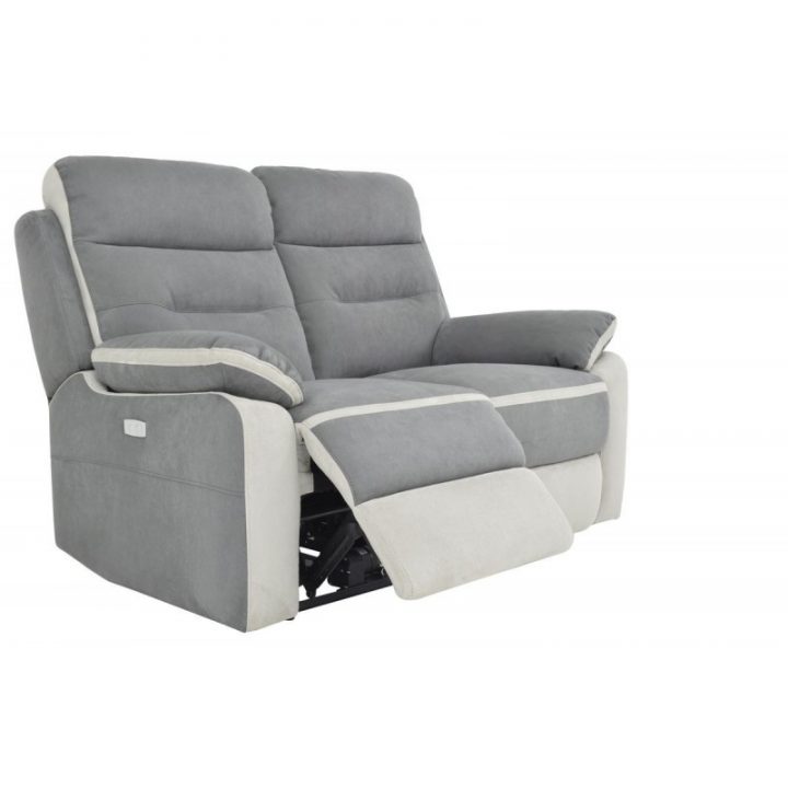 Canapé Relax 2 Places Gris/Anthracite – Nevada – Belhome dedans Canapé 2 Places Relax But