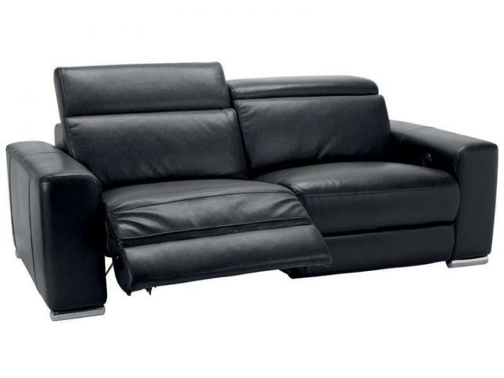 Canapé Relaxation 3 Places Stan Coloris Noir – Conforama pour Canapé Cuir Relax Électrique Conforama