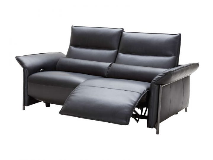Canapé Relaxation Électrique 3 Places En Cuir Celano destiné Canapé Cuir Relax Électrique Conforama